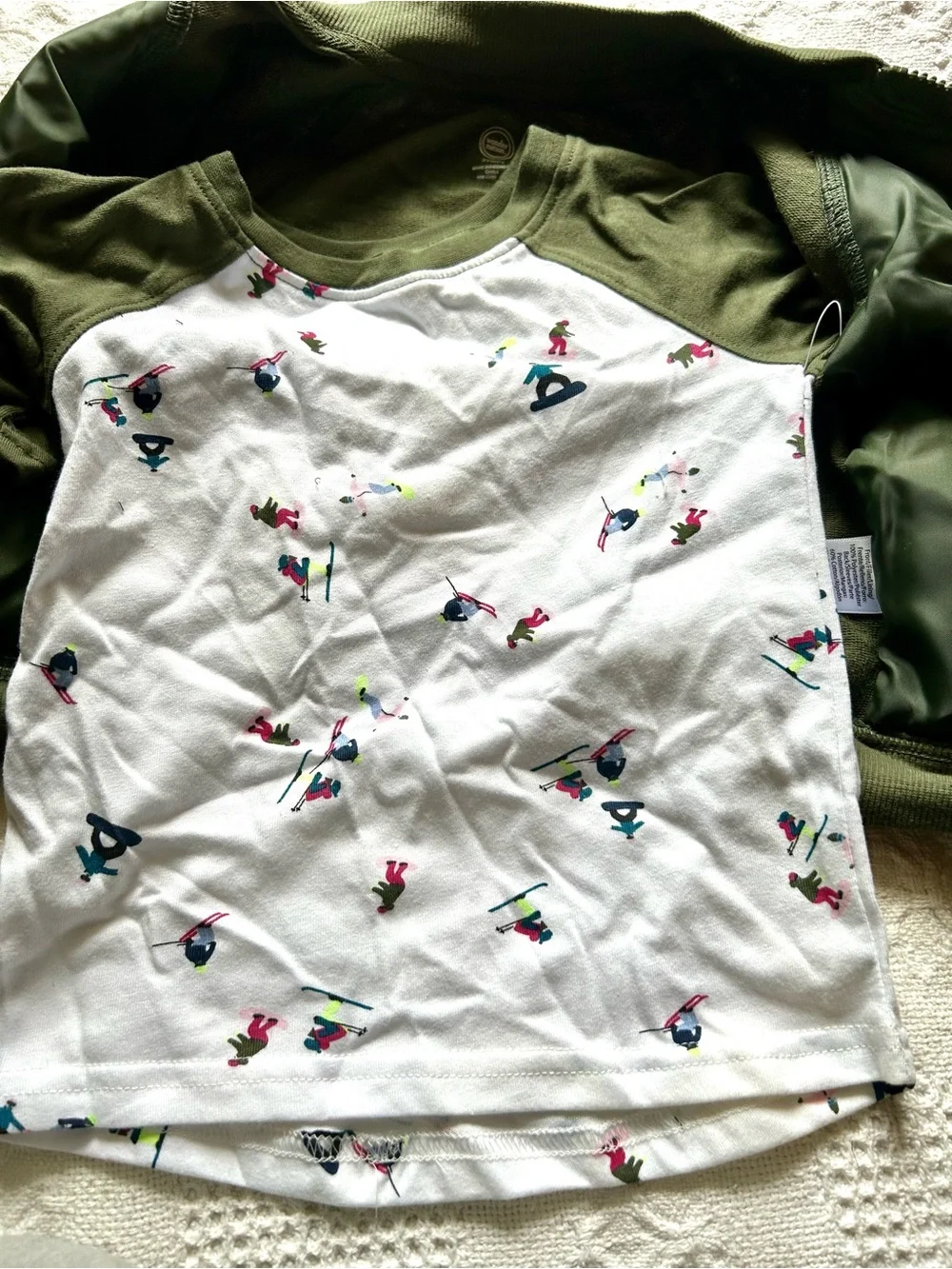 Wonder Nation Toddler Boy 2-Piece Quilted Bomber Jacket & Shirt Set NWOT Size 2T